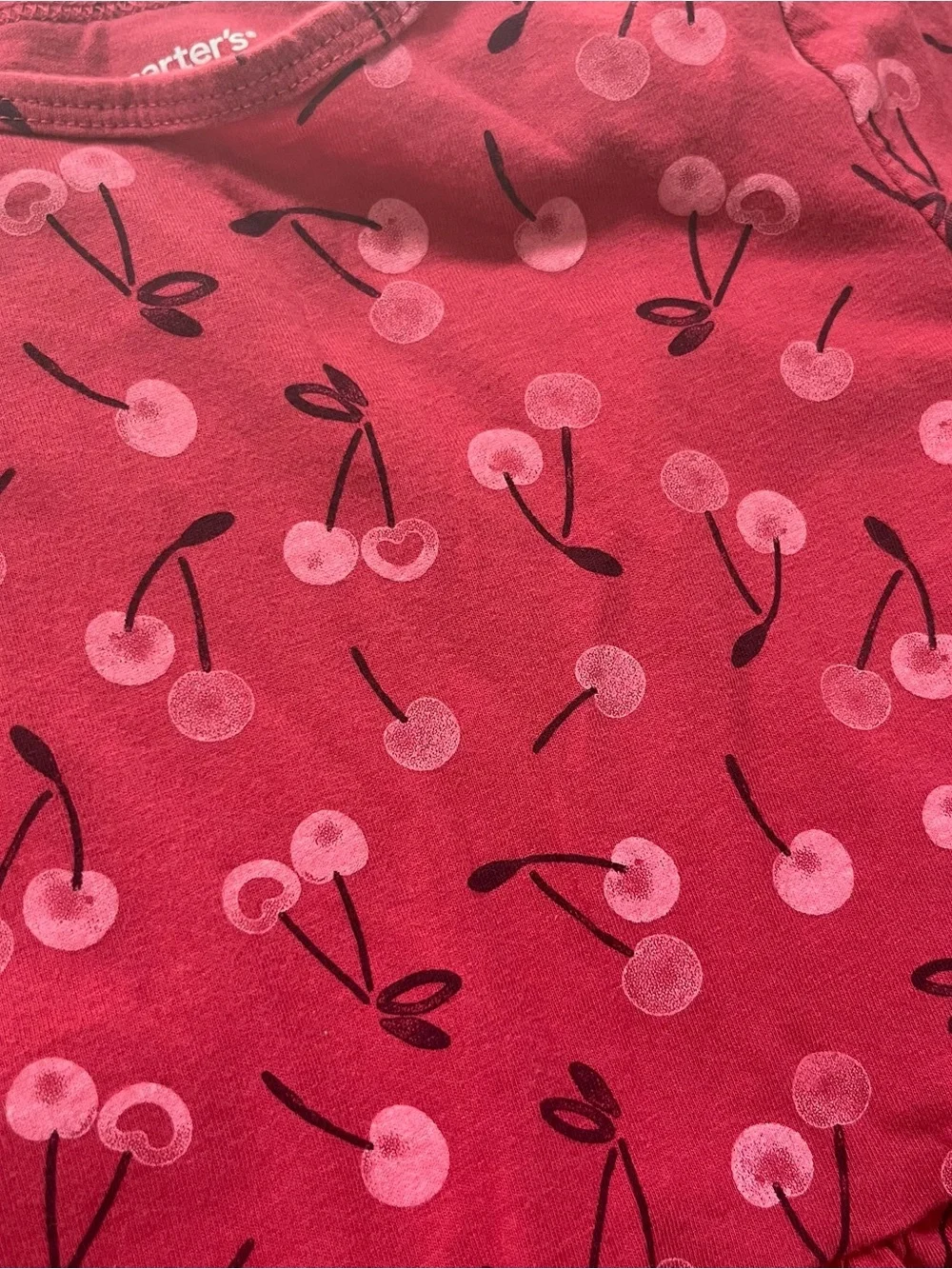 NWOT Red Cherry-Print Long Sleeve Dress